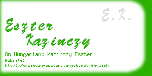 eszter kazinczy business card